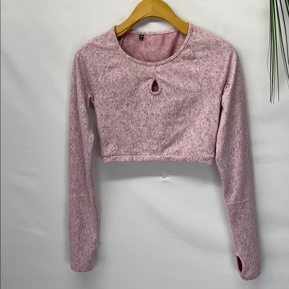 Gymshark fleur texture long sleeve crop top - Picture 7 of 8